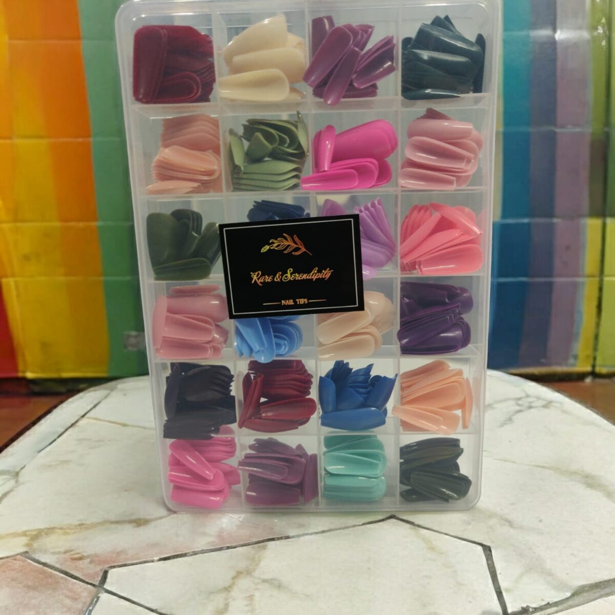 576 Pcs Set Colorful Fake Nails ( 24 Colors )