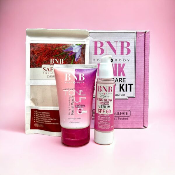 Pink Glow Kit ( Toneup Facewash + Saffron Mask + Pink Glow Sunscreen Spf 60 )