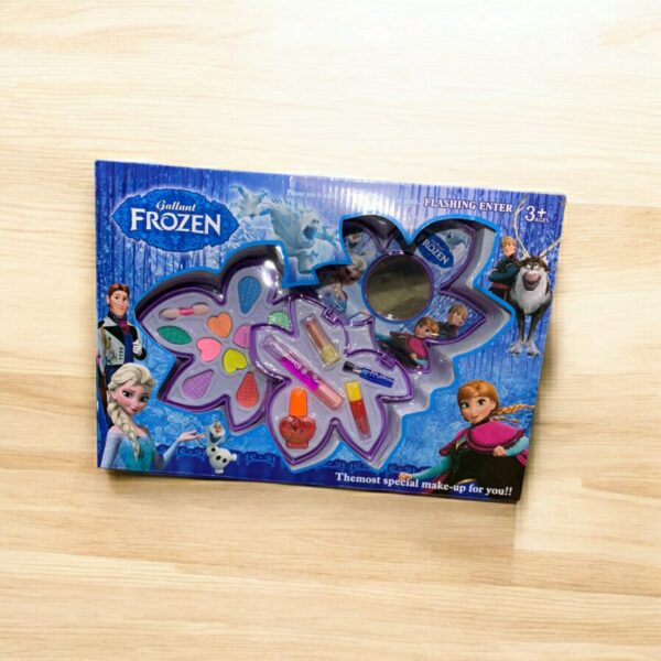 2 and 3-layer Frozen Theme Makeup Kit with Stationery, Pencils, & Stickers