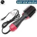 Electric 3 in 1 Hot Air Brush, Professional Hair Straightener Hair Curler Hair Blower Brush