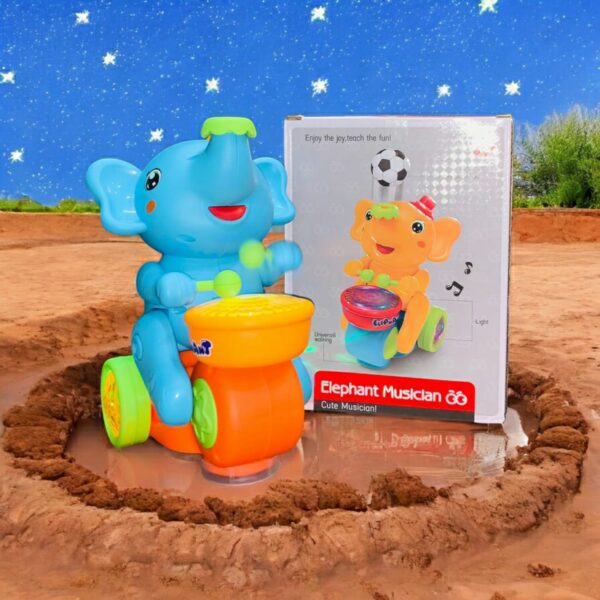 Musical Ball Blowing Elephant Beating Drum