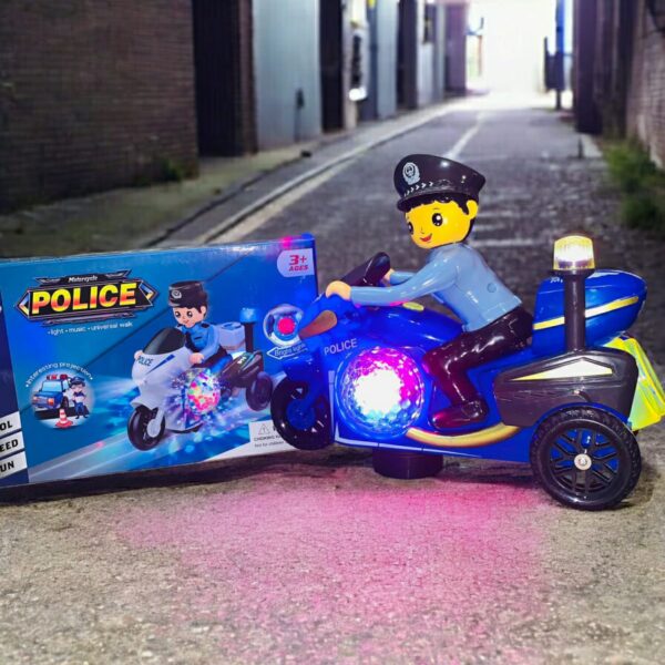 Police Motorcycle With Light & Sound Toy