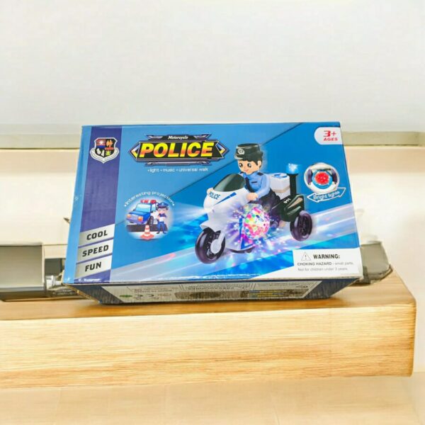 Police Motorcycle With Light & Sound Toy